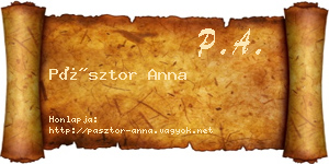 Pásztor Anna névjegykártya